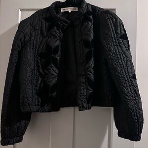 Free People Black Quilted Barn Jacket S